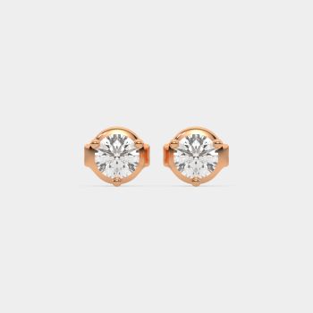 Diamond Dew Studs 10K Rose Gold