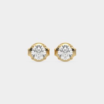 Crystal Gleam Studs 14K Yellow Gold