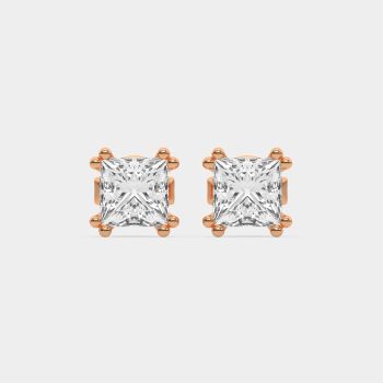 Dazzling Petal Studs 14K Rose Gold