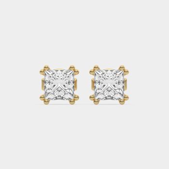 Dazzling Petal Studs 14K Yellow Gold