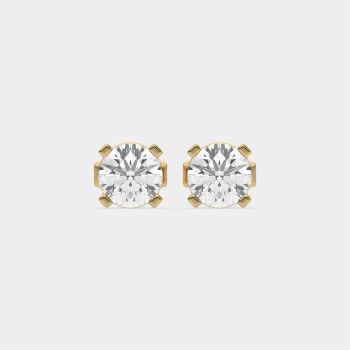 Diamond Eclipse Studs 14K Yellow Gold
