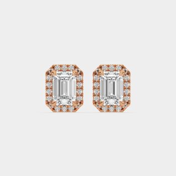 Crystal Whisper Studs 14K Rose Gold