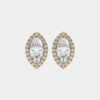 Opal Glow Studs 14K Yellow Gold