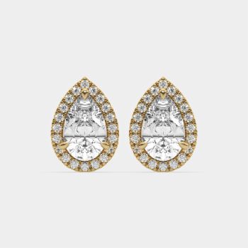 Moonstone Shine Studs 14K Yellow Gold