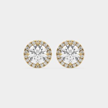 Glacial Glimmer Studs 14K Yellow Gold