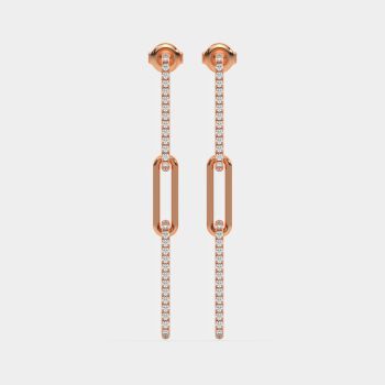 Crystal Cascade Drops 14K Rose Gold