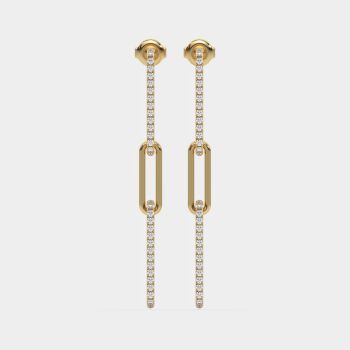 Crystal Cascade Drops 14K Yellow Gold