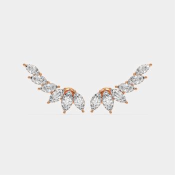 Frosted Vine Climbers 14K Rose Gold