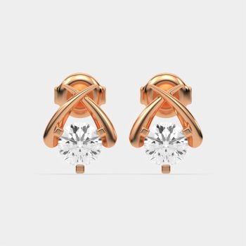 Velvet Spark Studs 14K Rose Gold