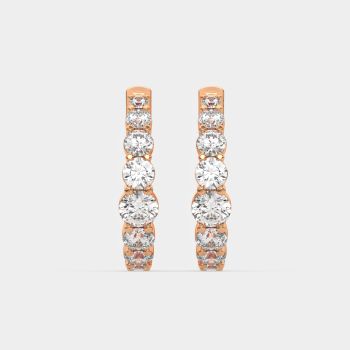 Midnight Halo Hoops 14K Rose Gold