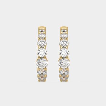 Midnight Halo Hoops 14K Yellow Gold