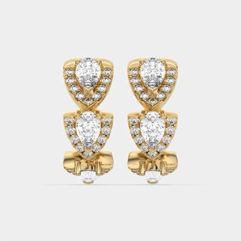 Celestial Circle Hoops 14K Yellow Gold